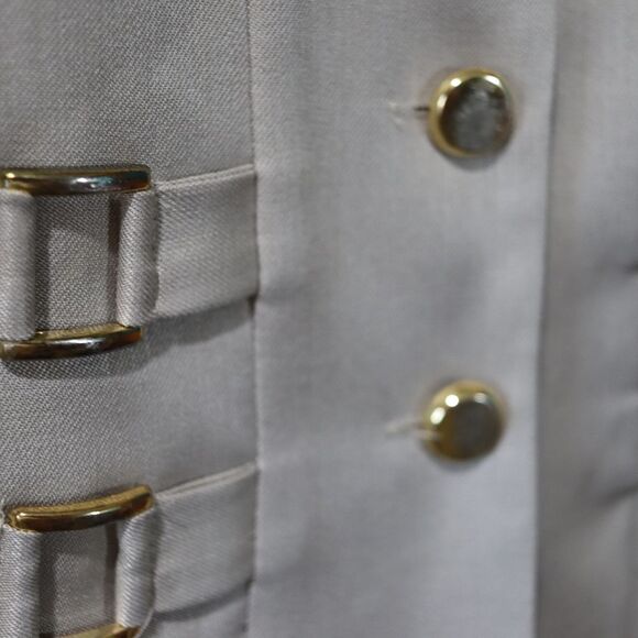 Boulevard De Paris Vintage Gray Pantsuit Medium Office Career Professional 10 - Picture 5 of 16